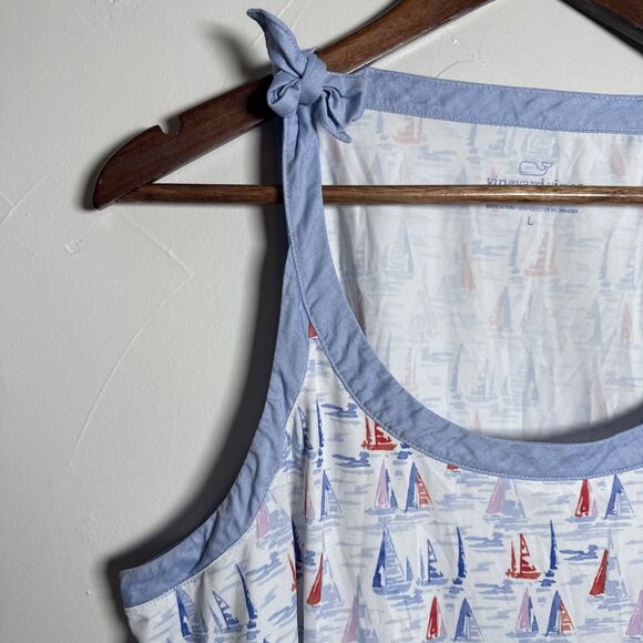 Vineyard Vines Performance Dress Sailboats Women's Size Large - Picture 5 of 14
